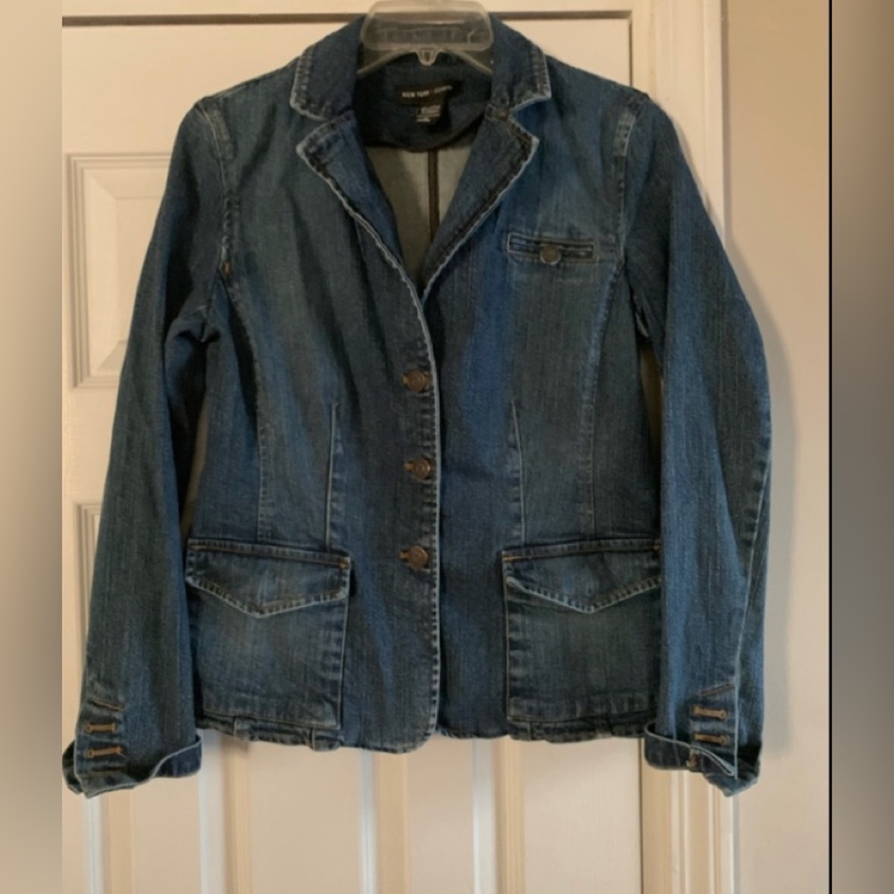 New York & Company Jean Jacket, Size 4 - Picture 1 of 5